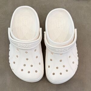 CROCS White Perforated Slip-Ons